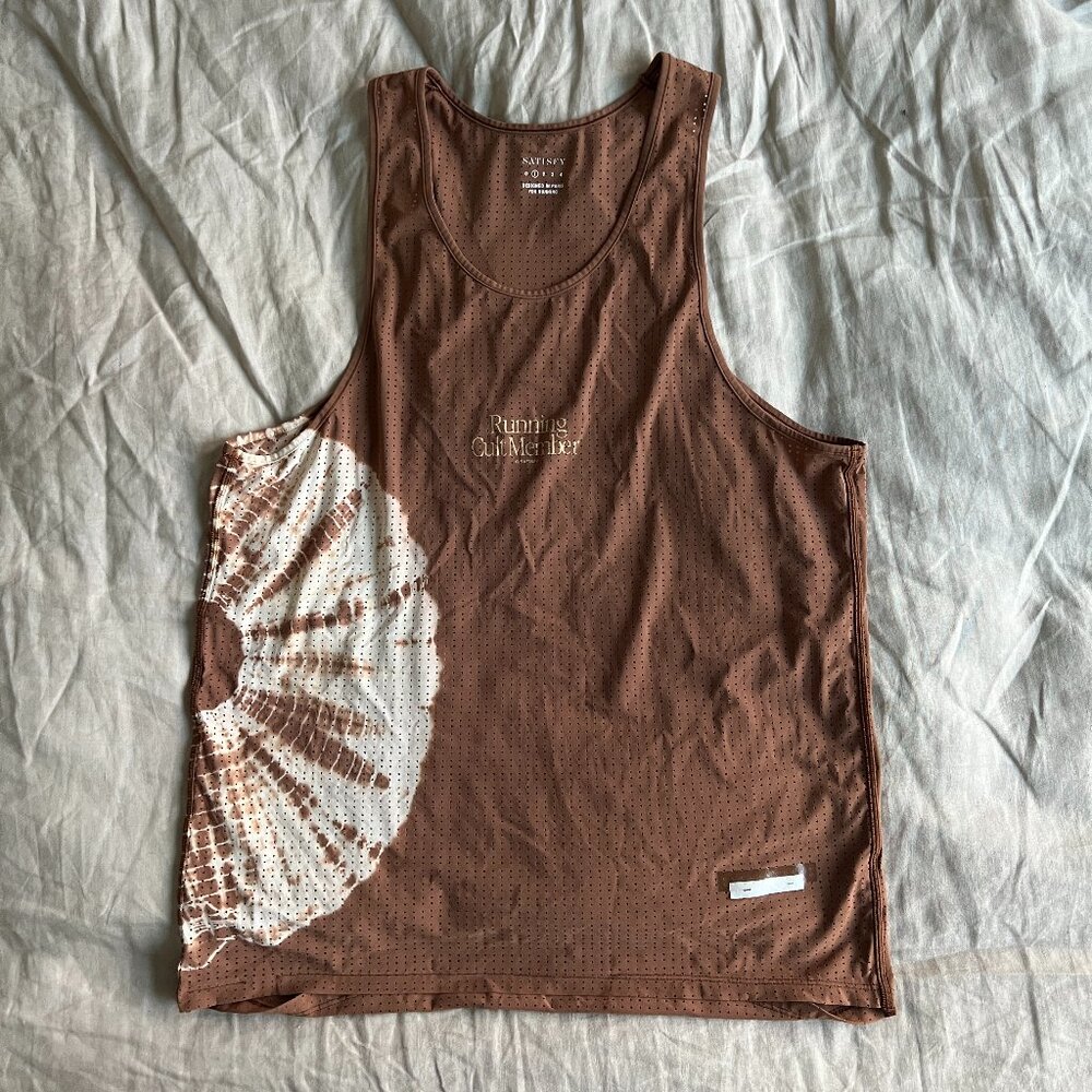 Satisfy Running Space‑O™ Singlet - Size 1 - Brown/White